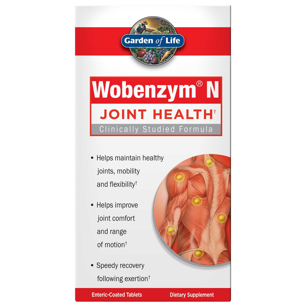 Wobenzym N systemic enzyme joint support supplement by Garden of Life