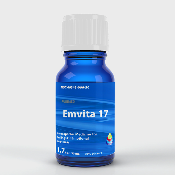 Emvita homeopathic drops bottle by Rubimed - emotional wellness and mental health support
