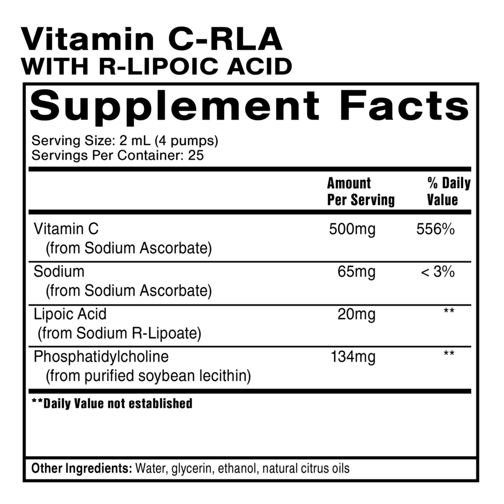 Liposomal Vitamin C + R-Lipoic Acid bottle by Quicksilver Scientific - advanced antioxidant formula