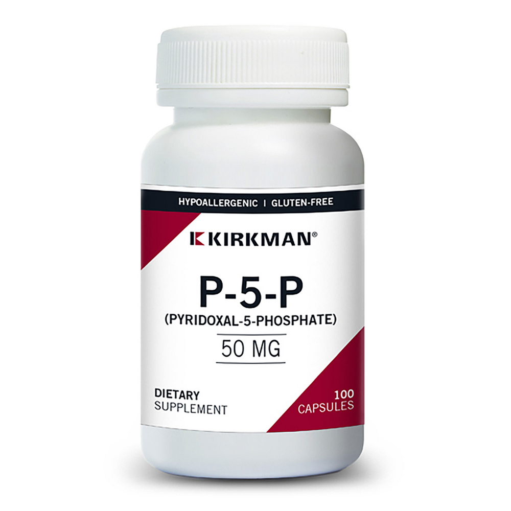 P-5-P Pyridoxal 5-Phosphate active vitamin B6 supplement bottle