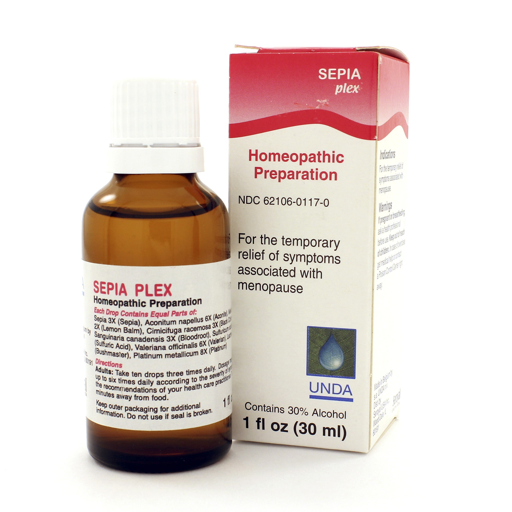 Sepia Plex homeopathic hormonal support formula bottle
