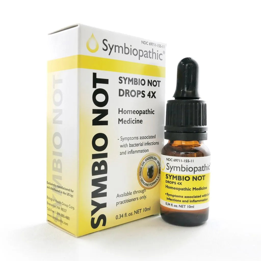 SYMBIO NOT homeopathic drops bottle for bacterial infection support by Symbiopathic