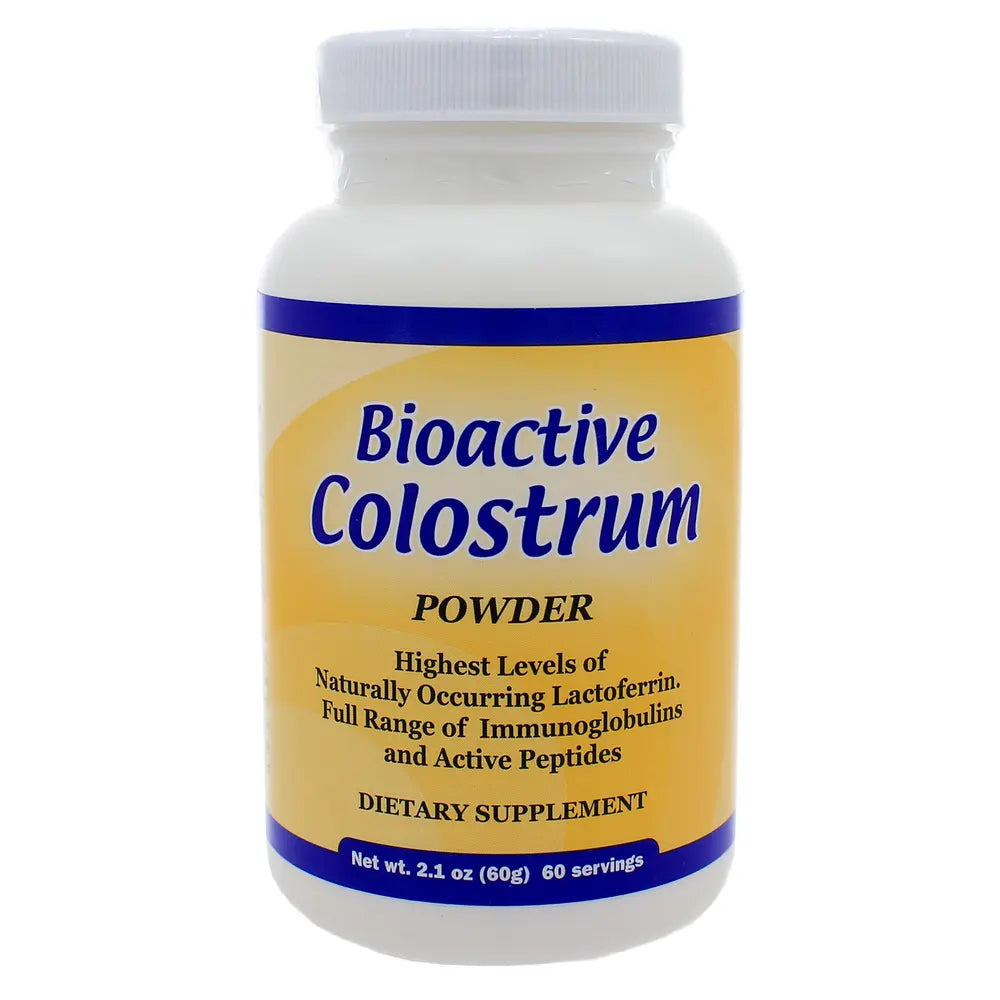 Bioactive Colostrum powder container by Well Wisdom - immune support bovine colostrum supplement