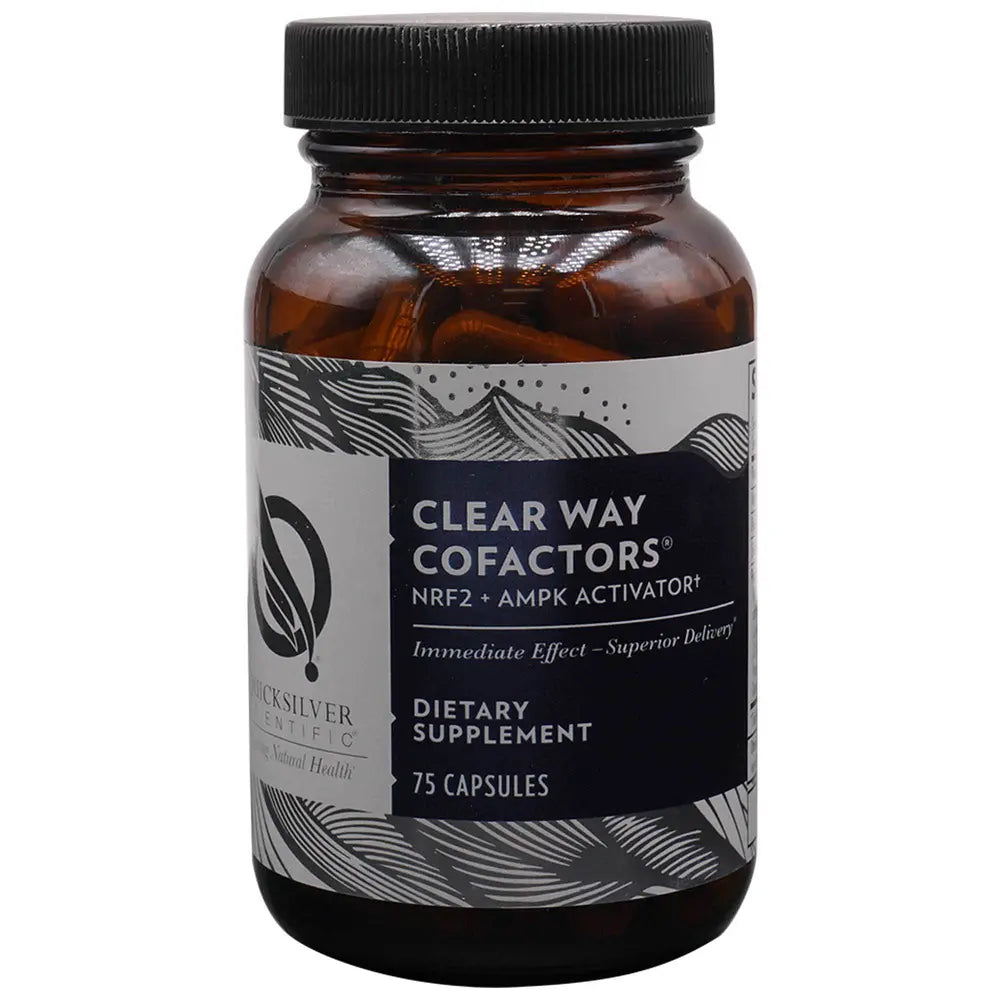 Clear Way Cofactors bottle by Quicksilver Scientific - liposomal detox support supplement