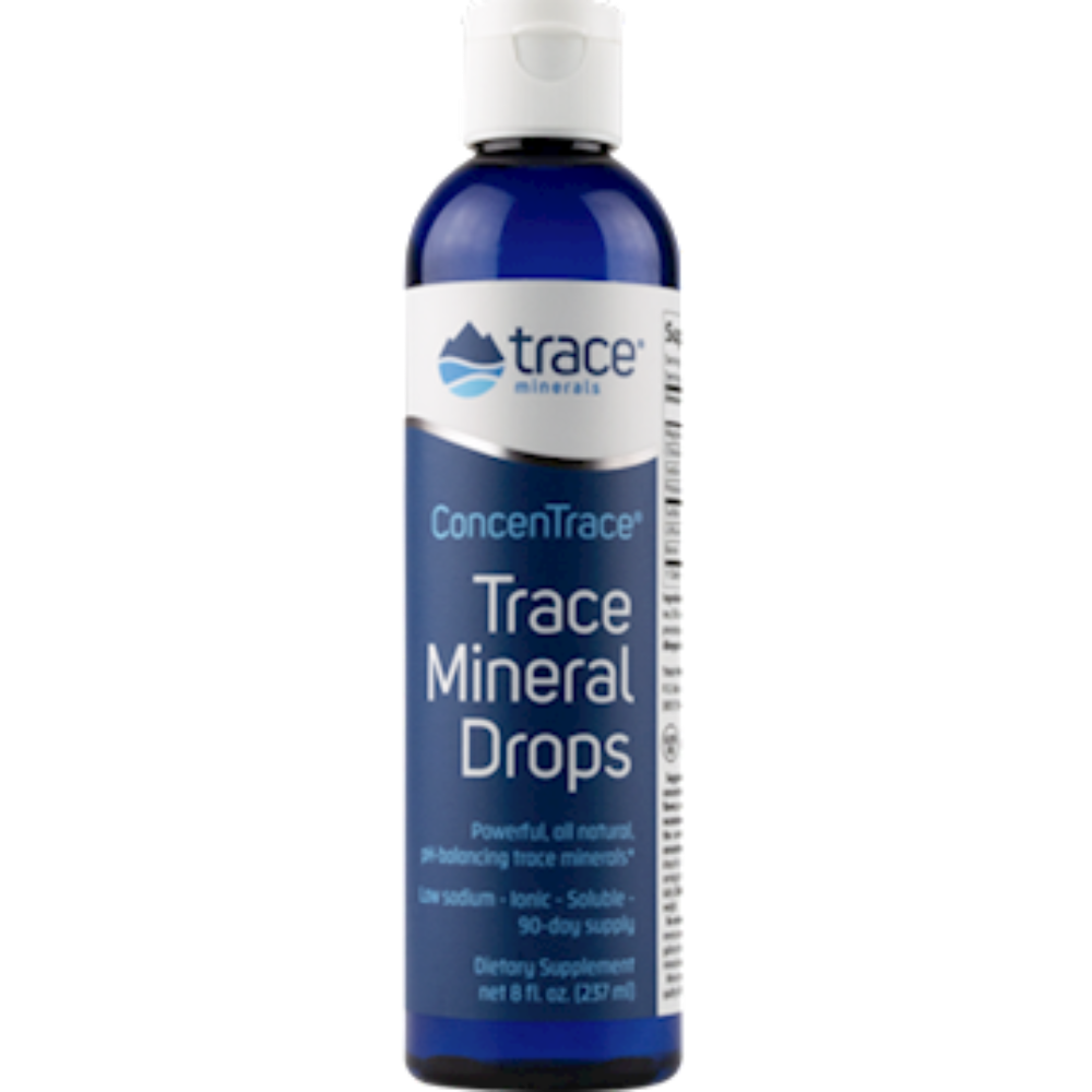 ConcenTrace Trace Mineral Drops bottle by Trace Minerals Research - ionic liquid mineral supplement