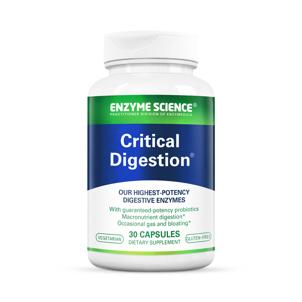 Critical Digestion advanced digestive enzyme support supplement bottle