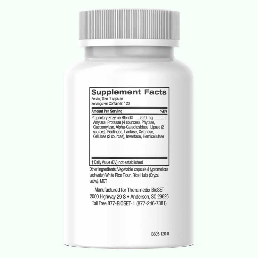 Super Strength Digestion enzyme bottle by Theramedix - powerful digestive enzyme formula