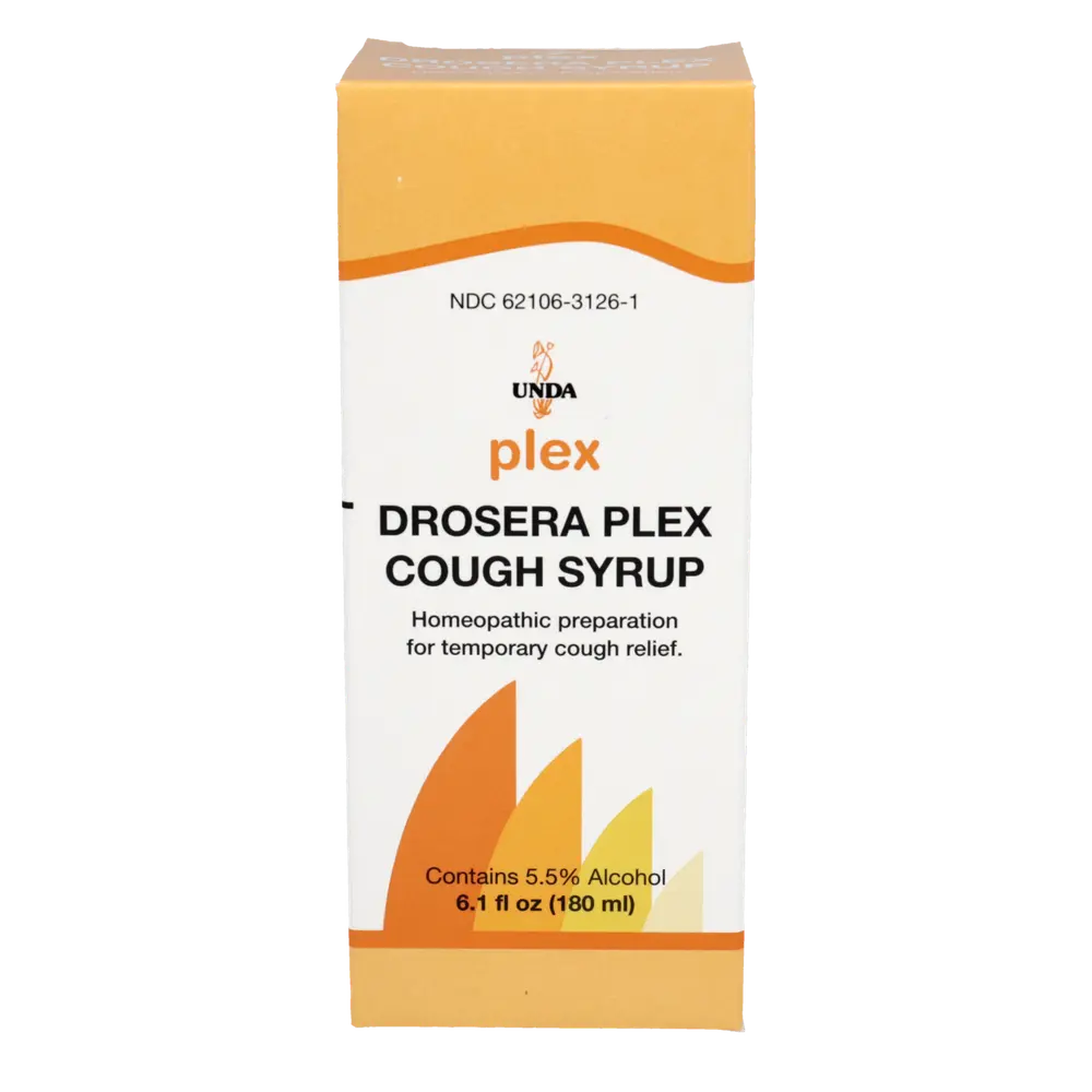 : Drosera Plex Cough Syrup bottle by Seroyal - natural homeopathic cough relief