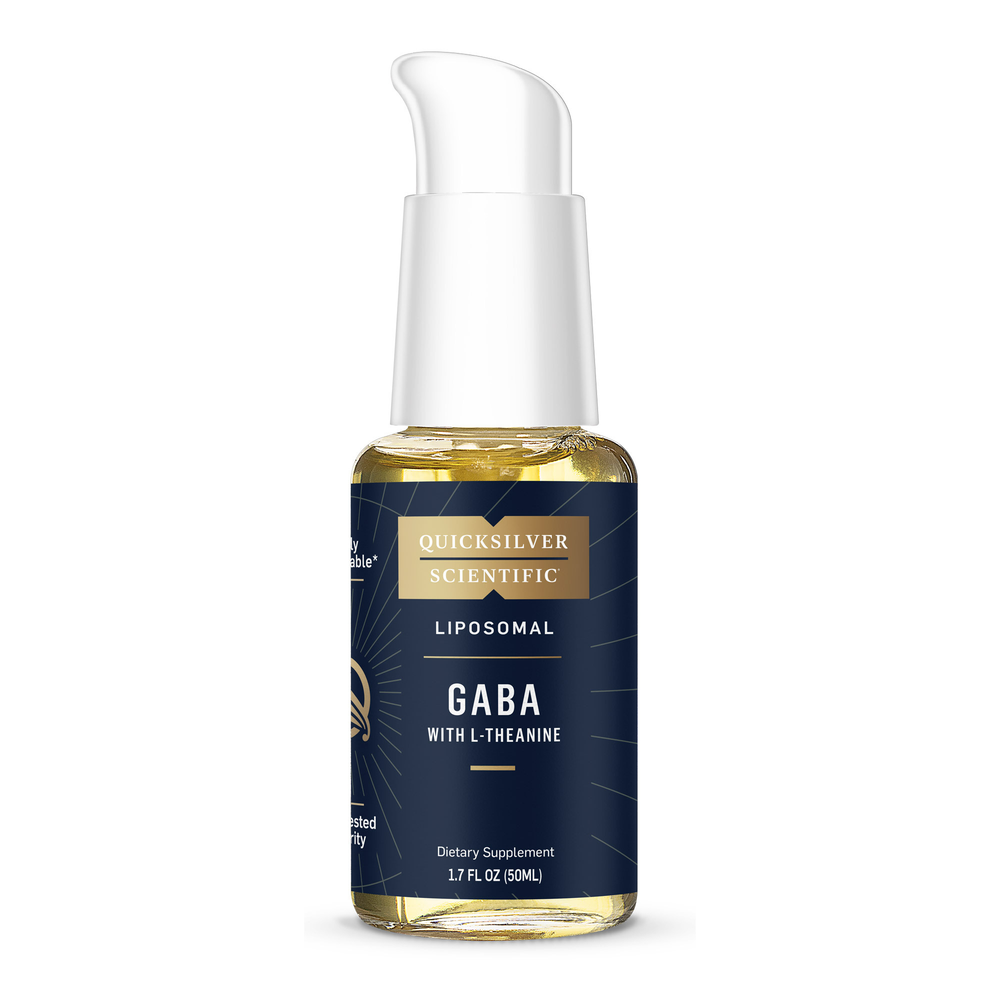 Liposomal GABA with L-Theanine bottle by Quicksilver Scientific - calm and focus formula