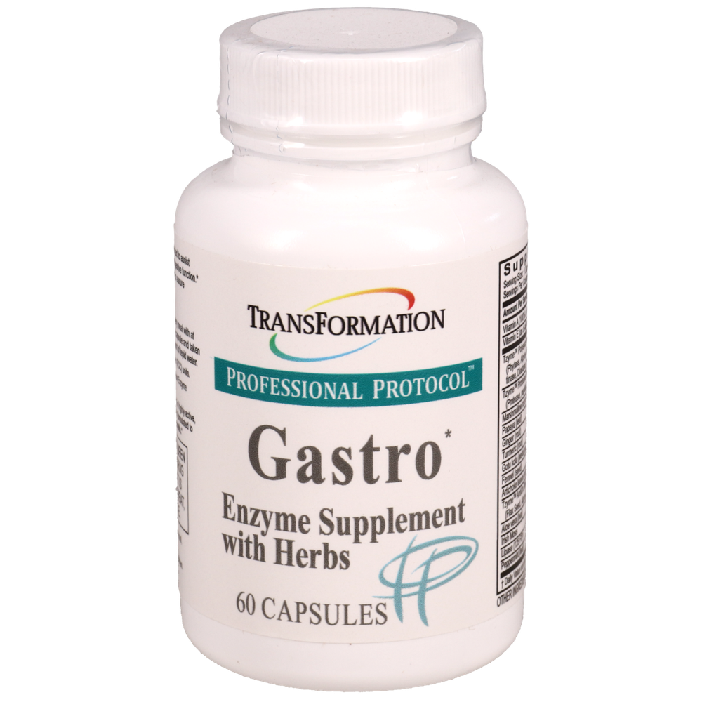 Gastro digestive health support supplement bottle