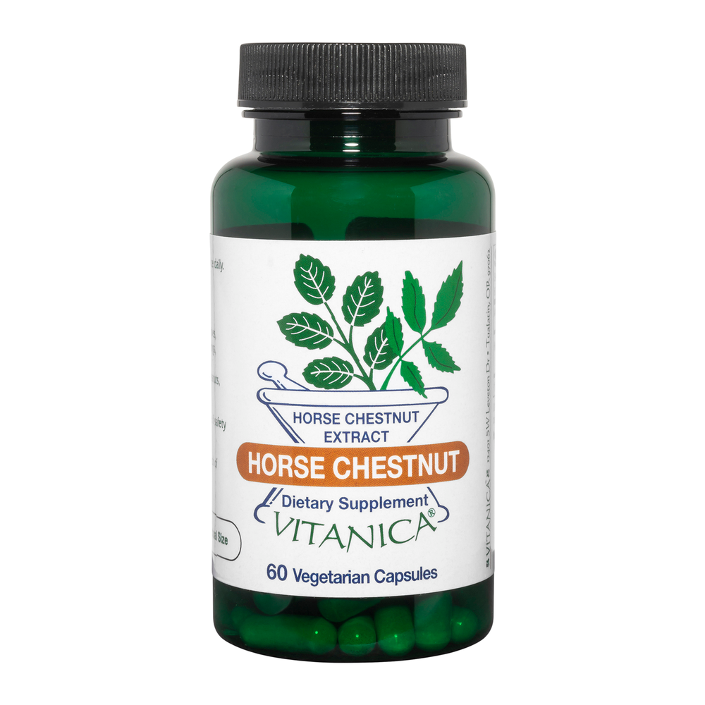 Horse Chestnut by Vitanica supplement bottle - 60 capsules for vein and capillary support with 20% aescin extract