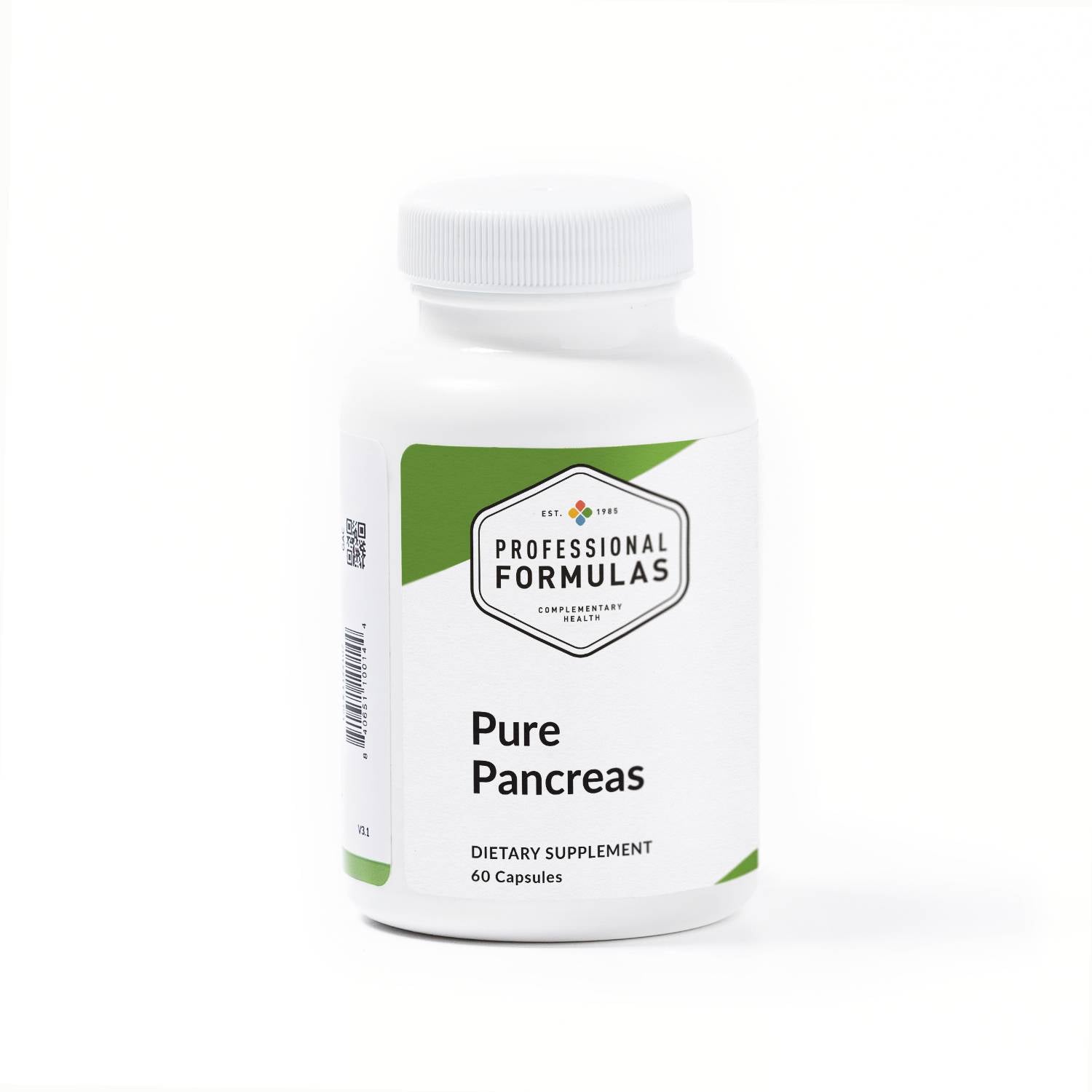 Pure Pancreas pancreatic glandular support supplement bottle