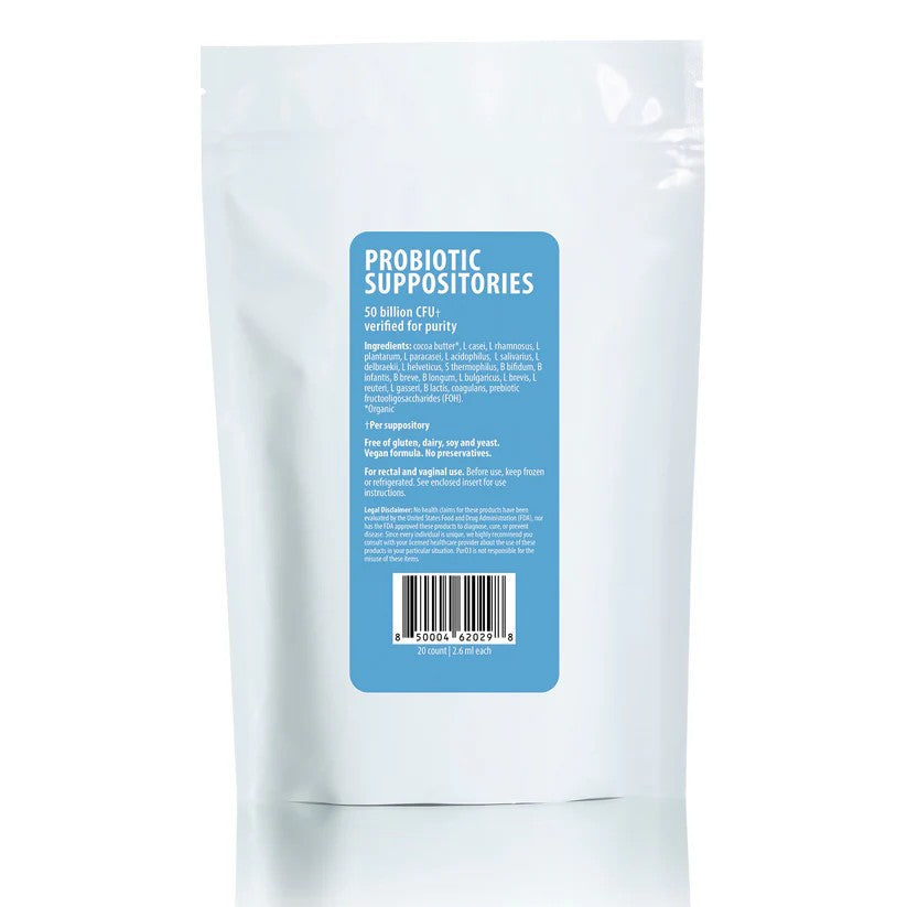 Pur03 Probiotic Suppository package - targeted probiotic delivery for gut health