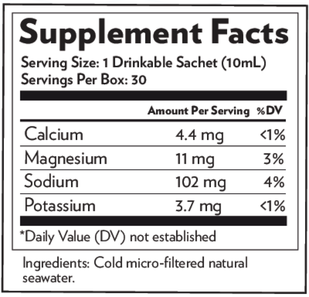 QuintEssential 3.3 Elixir natural seawater electrolytes for hydration
