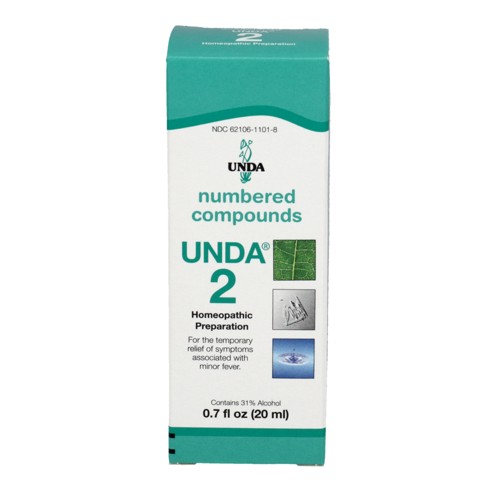 UNDA Numbered Compounds homeopathic drainage remedies bottles