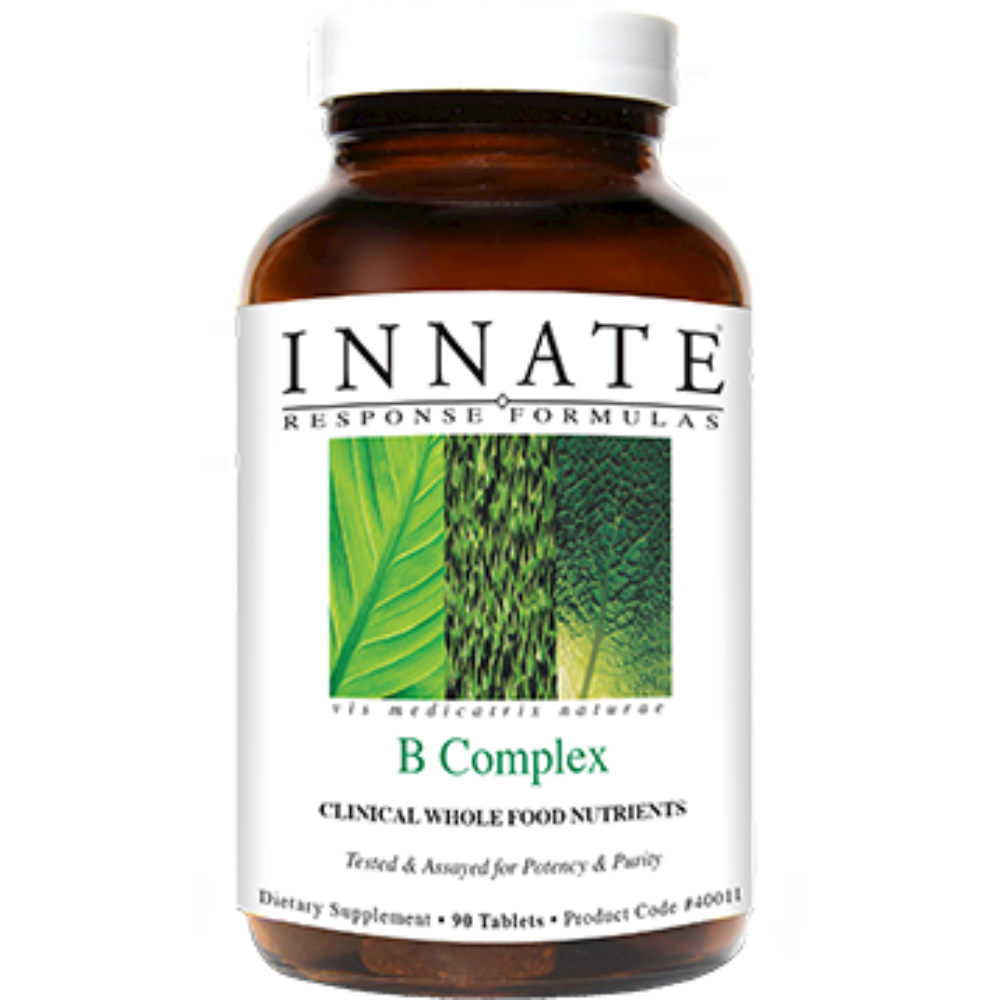 B-Complex vitamin supplement bottle by Innate Response Formulas - complete B vitamin formula