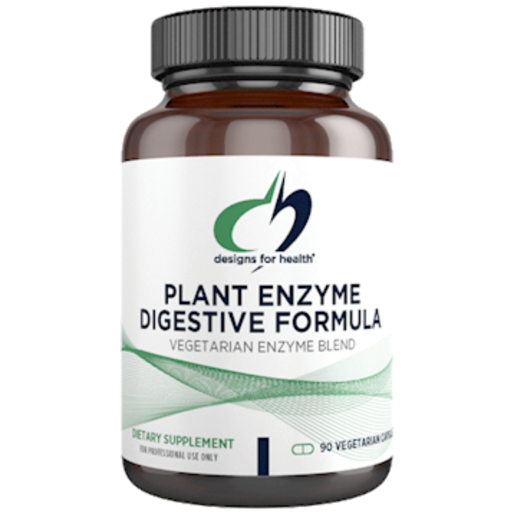 Plant Enzyme Digestive Formula bottle by Designs for Health - natural plant-based digestive enzymes