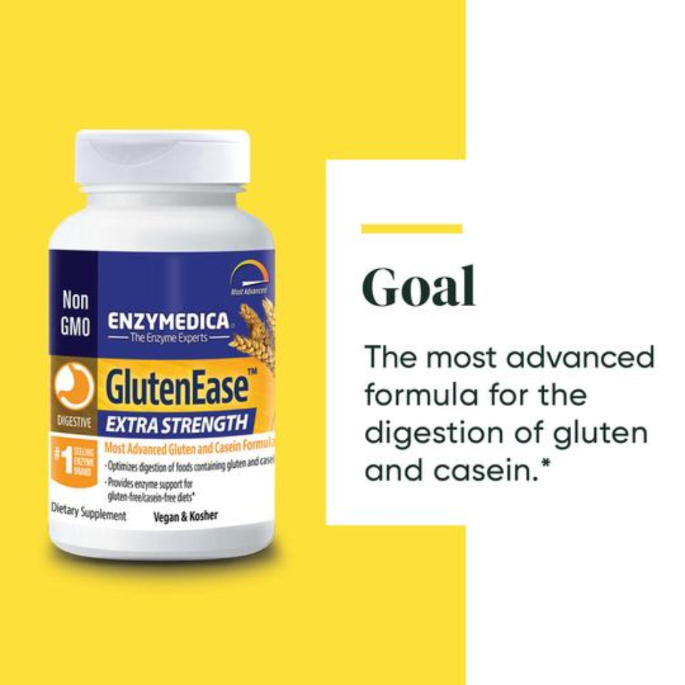 GlutenEase Extra Strength gluten and casein digestive enzymes by Enzymedica