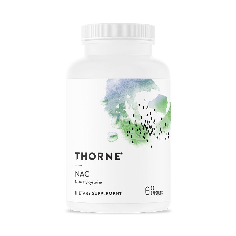 NAC N-Acetylcysteine 500mg liver detox and antioxidant capsules by Thorne Research