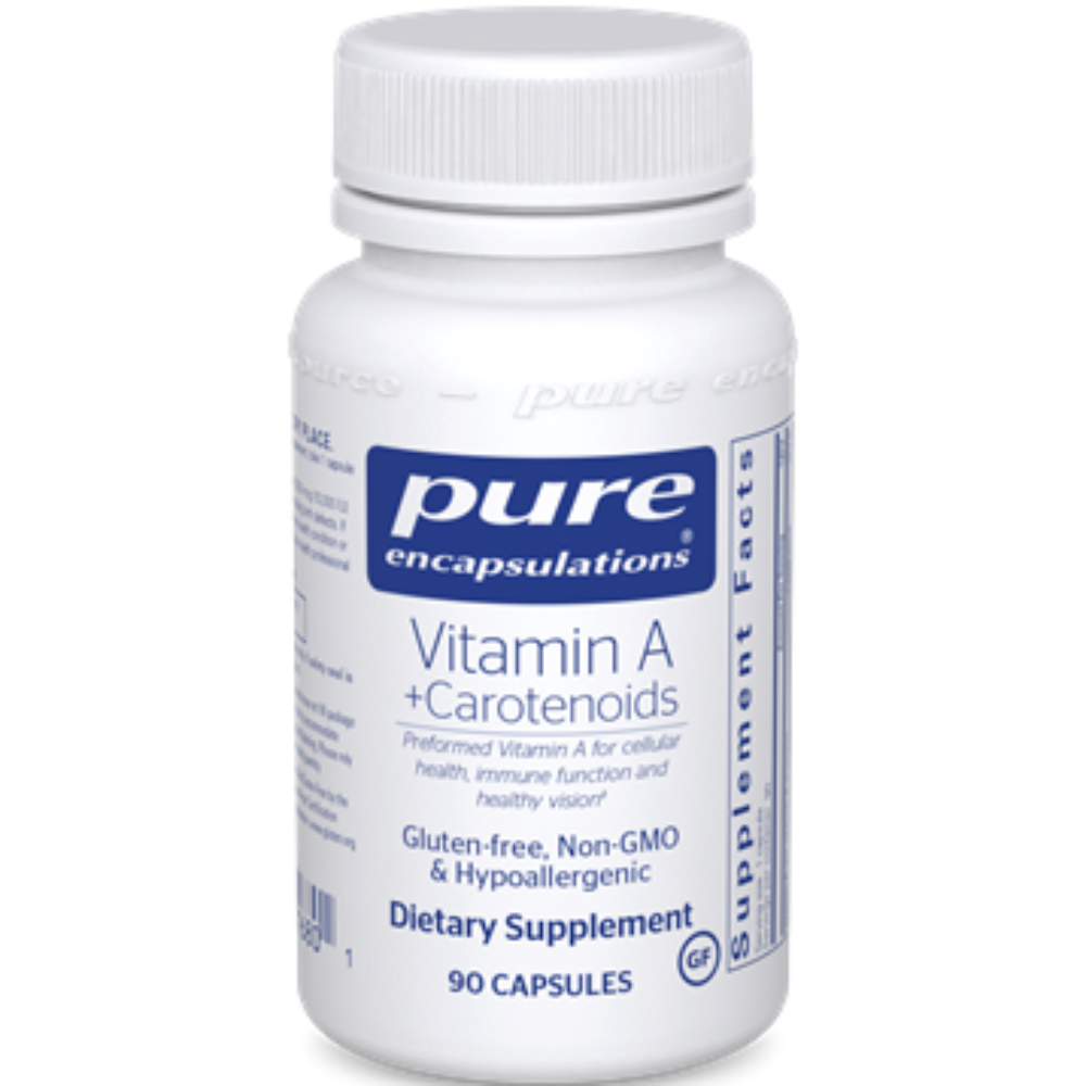 Vitamin A plus Carotenoids supplement bottle by Pure Encapsulations for vision and immune health