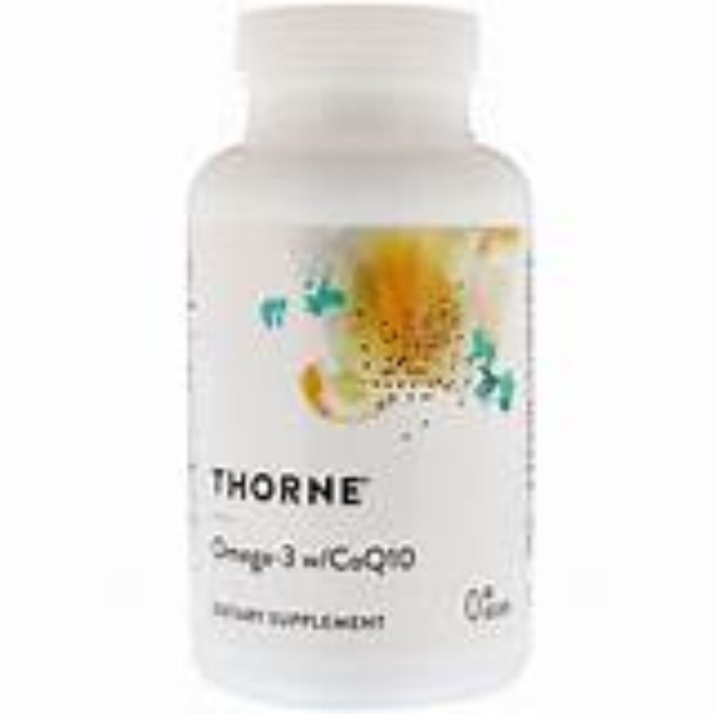 Omega-3 with CoQ10 softgels by Thorne Research for heart health and energy support