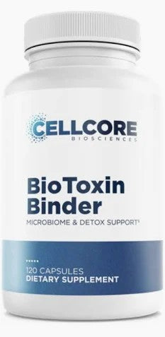 BioToxin Binder by CellCore - BioActive Carbon BC3 Technology with Humic and Fulvic Acids for Advanced Detoxification Support, 120 Capsules Bottle