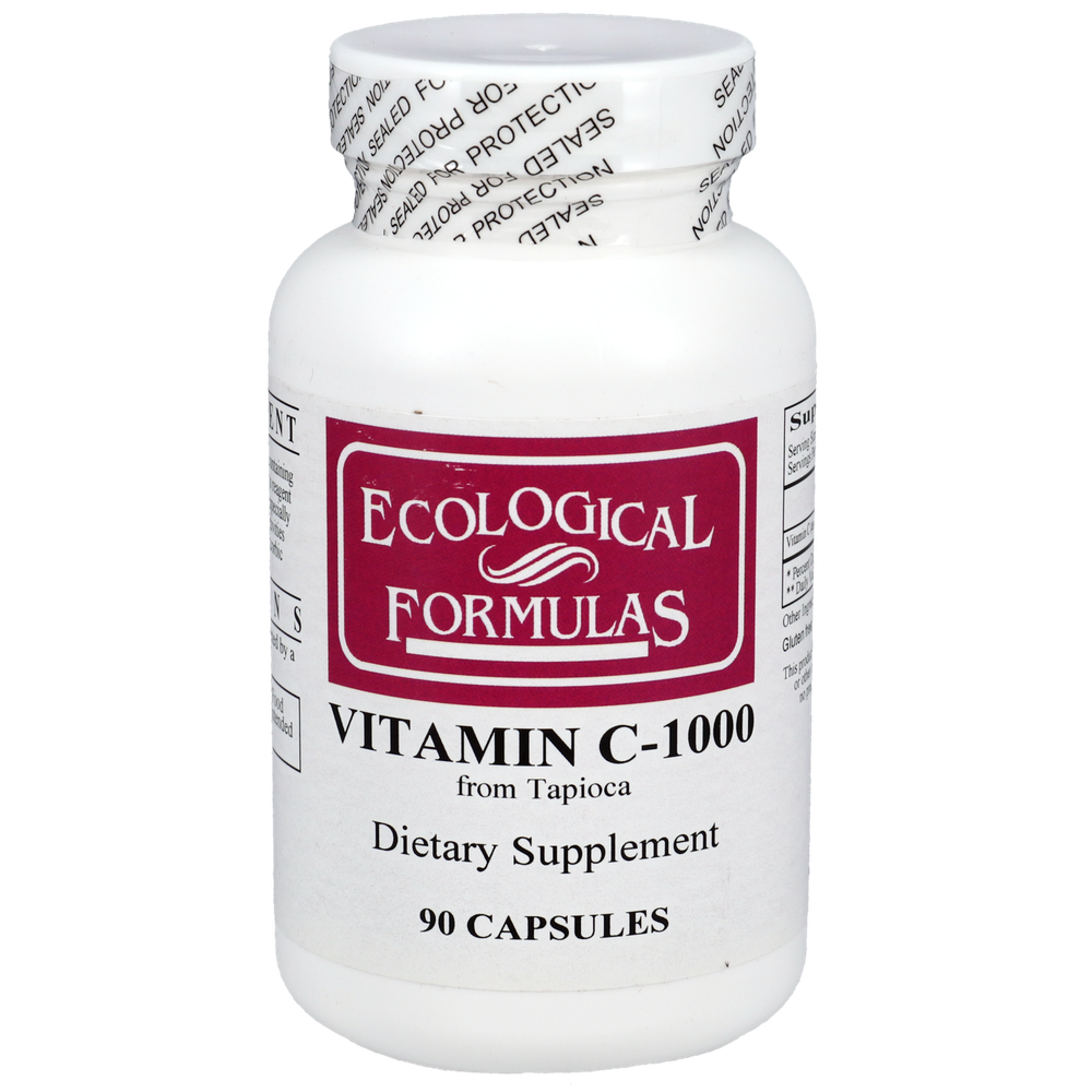 Ecological Formulas Vitamin C-1000mg 90 count - gluten-free, corn-free immune support from tapioca source