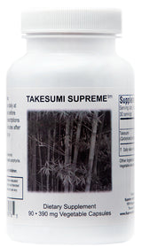 Takesumi Supreme activated charcoal detox capsules bottle on white background