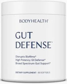 Gut Defense by Body Health - 17-Ingredient Formula with Milk Thistle, Echinacea, Shiitake Mushrooms and Essential Oils for Gut Health and Immune Support, 90 Softgels Bottle