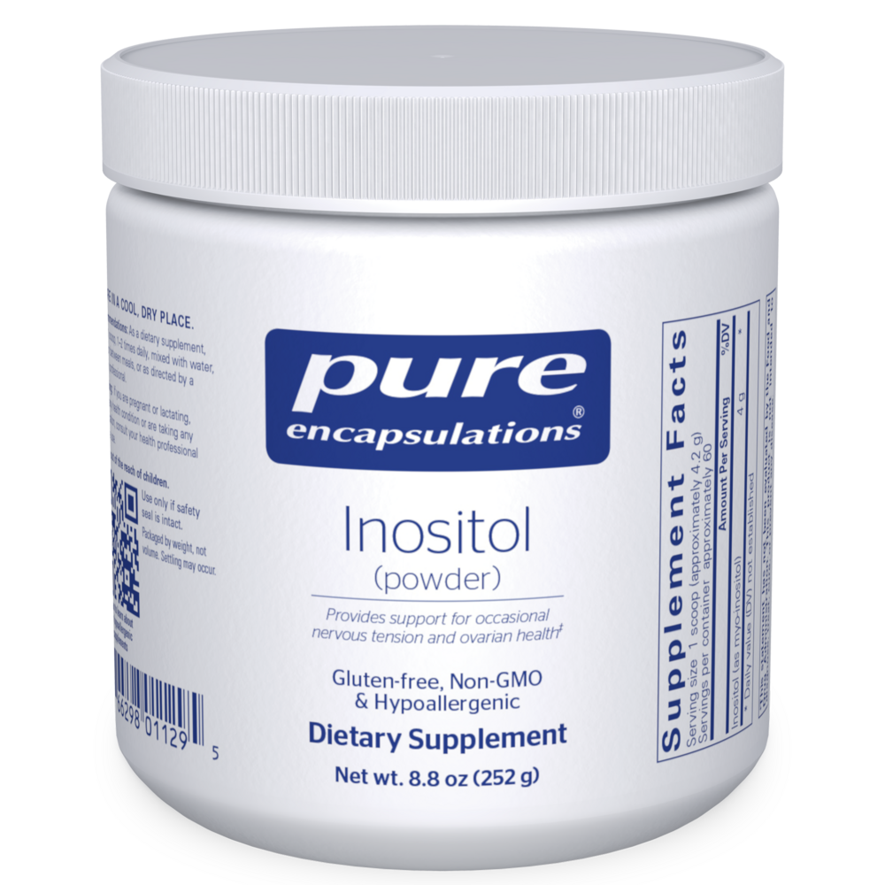 Pure Encapsulations Inositol Powder 240g container - myo-inositol supplement for mood and ovarian health support