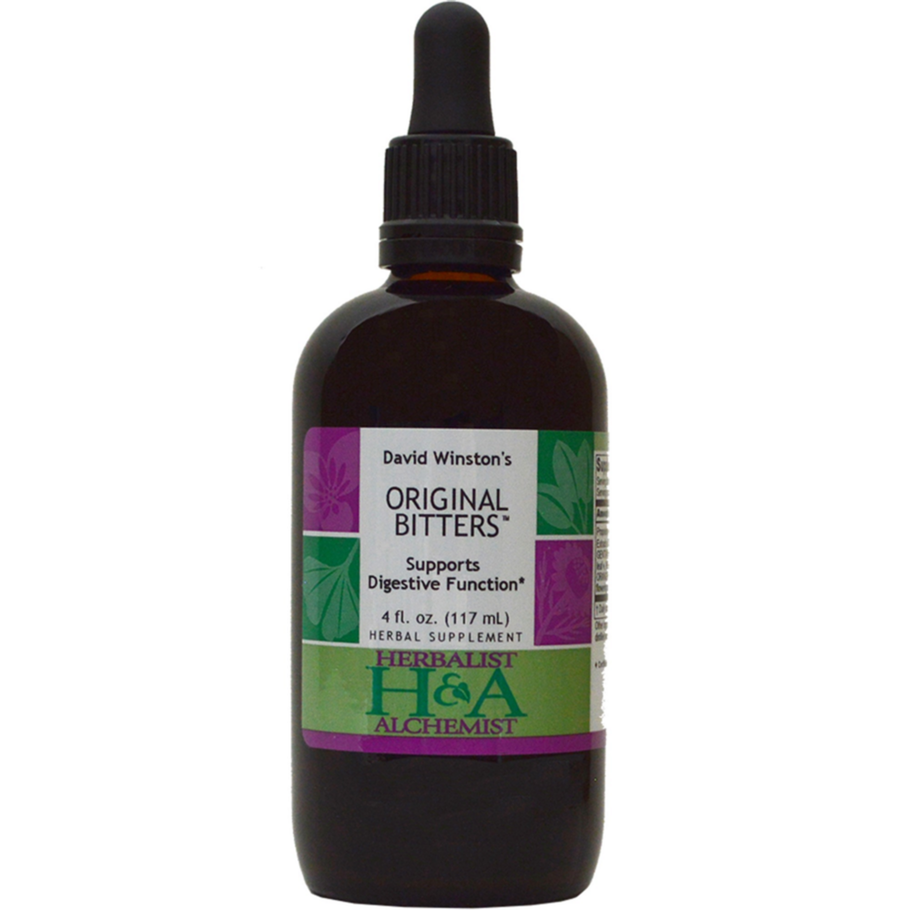 Original Bitters digestive support herbal formula by Herbalist & Alchemist - 2 fl oz bottle with dandelion, artichoke, and gentian extract blend